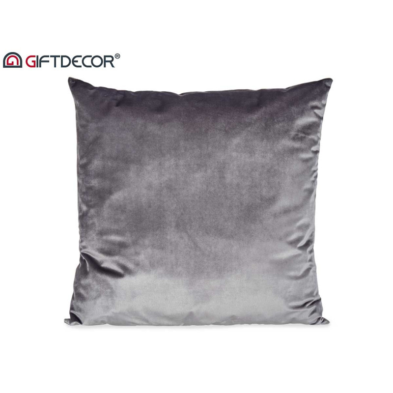 ALMOFADA VELUDO CINZENTO 60X60CM
