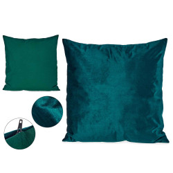 CUSCINO VELLUTO BLU PETROLIO 60X60CM