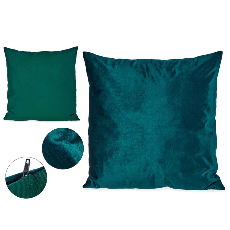 COUSSIN VELOURS BLEU PETROLE 60X60CM