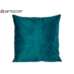 CUSCINO VELLUTO BLU PETROLIO 60X60CM