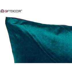 CUSCINO VELLUTO BLU PETROLIO 60X60CM