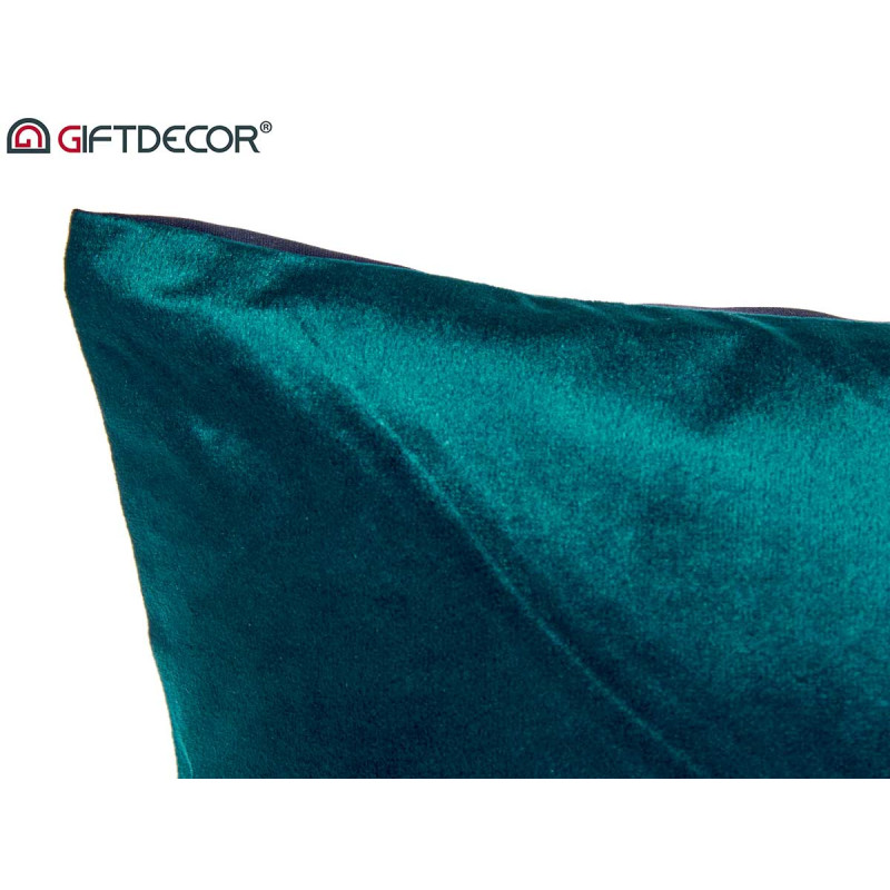 CUSCINO VELLUTO BLU PETROLIO 60X60CM