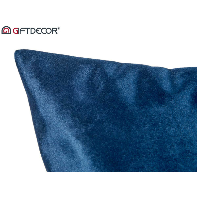 COUSSIN VELOURS BLEU 45X45CM