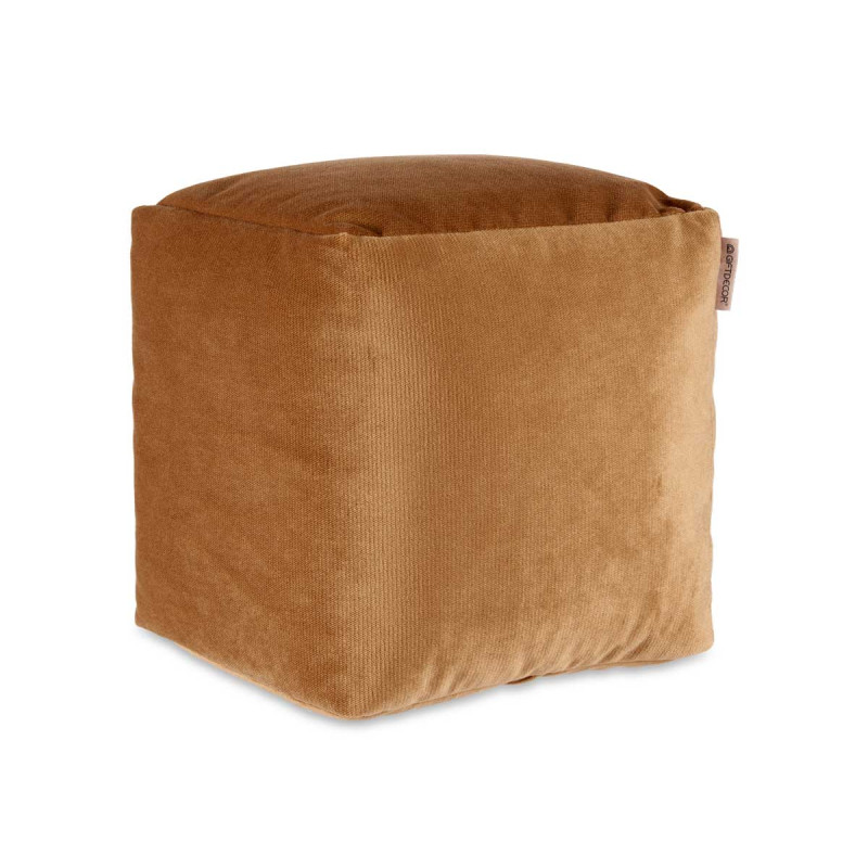 PUFF QUADRATO IN VELLUTO 30X30CM BEIGE