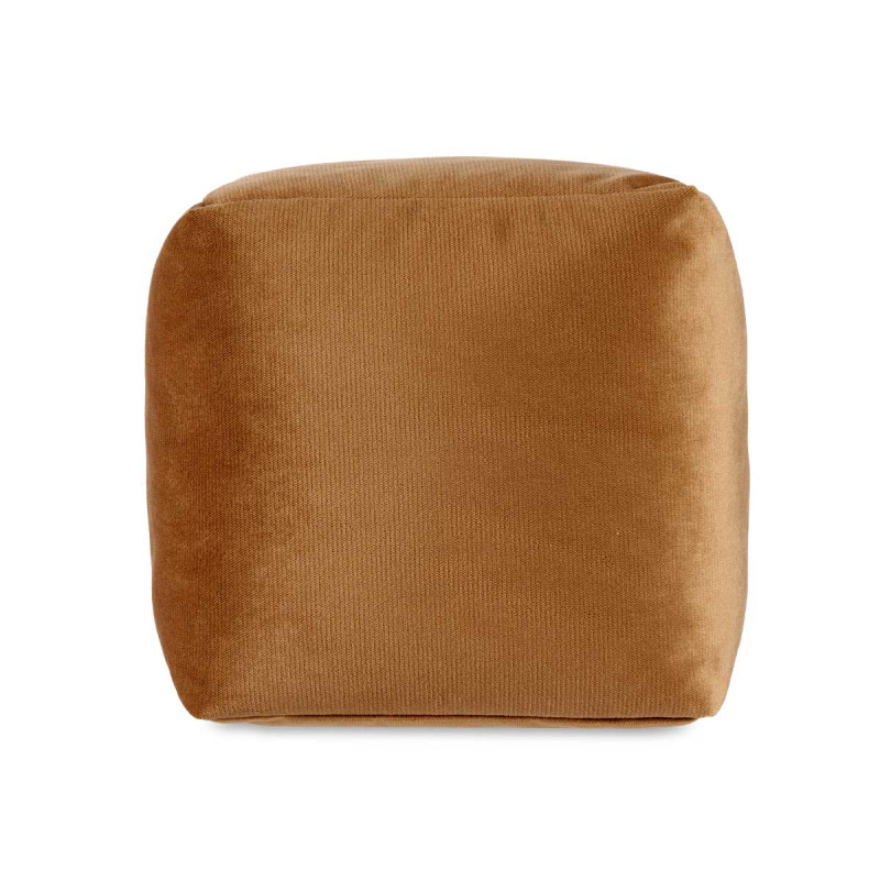 PUFF QUADRATO IN VELLUTO 30X30CM BEIGE