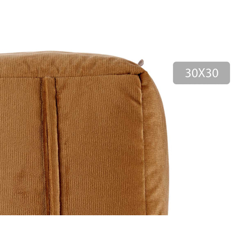 PUFF QUADRATO IN VELLUTO 30X30CM BEIGE