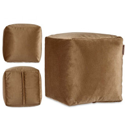 PUFF QUADRATO VELLUTO 30X30CM MARRONE
