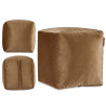 PUFF QUADRATO VELLUTO 30X30CM MARRONE