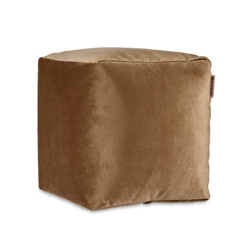 PUFF QUADRATO VELLUTO 30X30CM MARRONE