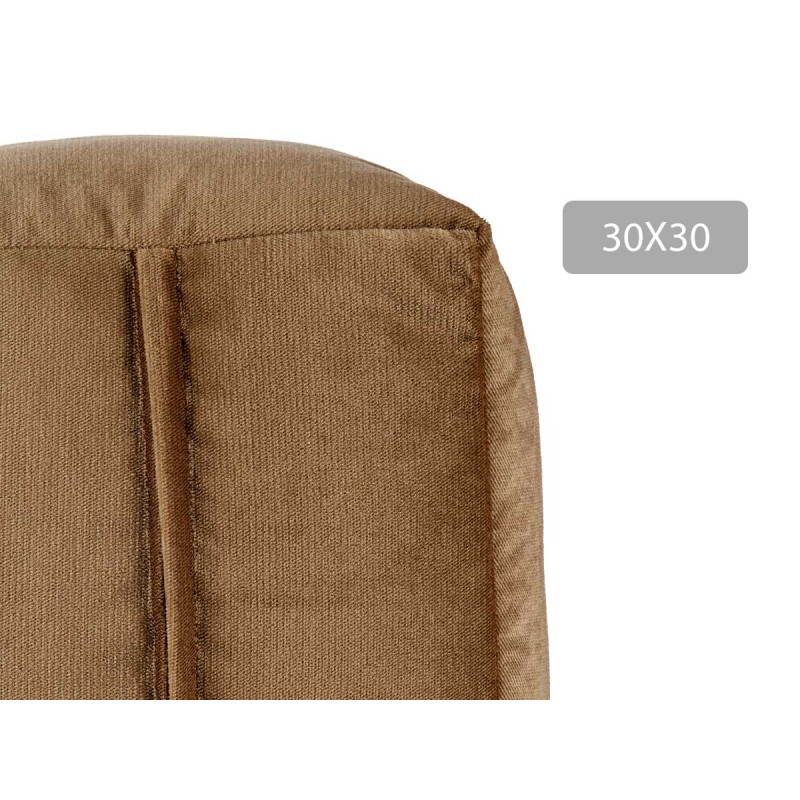 POUF CARRE VELOURS 30X30CM MARRON