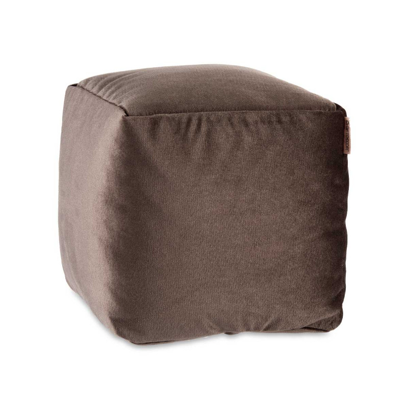 PUFF QUADRATO VELLUTO 30X30CM GRIGIO