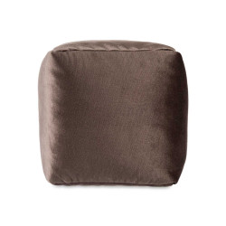 PUFF QUADRATO VELLUTO 30X30CM GRIGIO