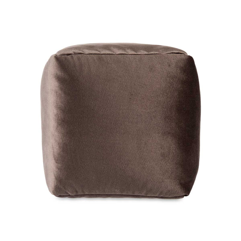 PUFF QUADRATO VELLUTO 30X30CM GRIGIO