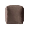 PUFF QUADRADO VELUDO 30X30CM CINZENTO 