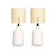 SET 2 LAMPADE DA TAVOLO BIANCHE