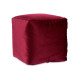 PUFF QUADRATO IN VELLUTO 30X30CM GRANATO