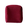 30X30CM MAROON SQUARE VELVET POUFFE 