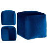 PUFF QUADRATO IN VELLUTO 30X30CM BLU