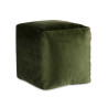 PUFF QUADRATO IN VELLUTO 30X30CM VERDE