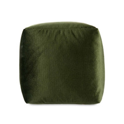 PUFF QUADRATO IN VELLUTO 30X30CM VERDE