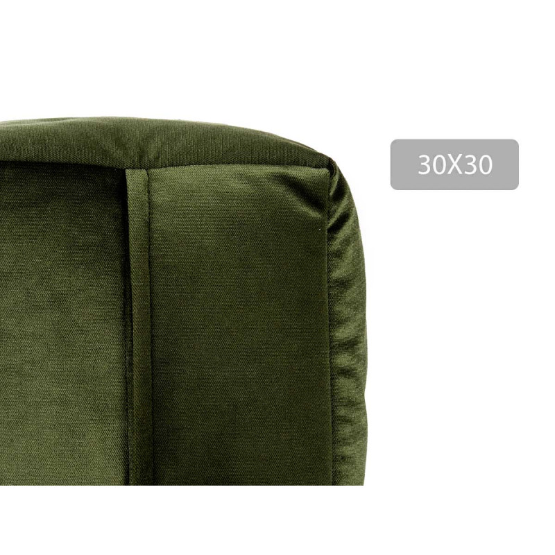 POUF CARRE VELOURS 30X30CM VERT