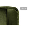 30X30CM GREEN ROUND VELVET POUFFE 