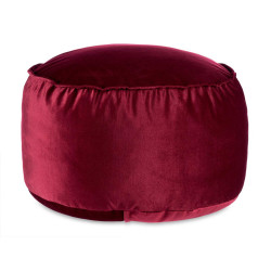 POUF ROND VELOURS 60X35CM GRENAT