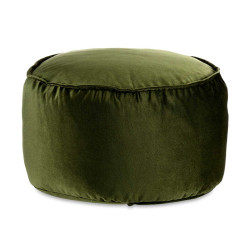 POUF ROND VELOURS 60X35CM VERT