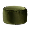 POUF ROND VELOURS 60X35CM VERT