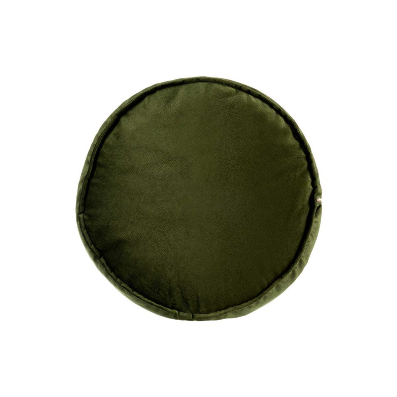 POUF ROND VELOURS 60X35CM VERT