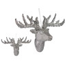 SILVER DEER HEAD TO HANG 