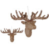 GOLD DEER HEAD TO HANG 