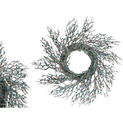 COURONNE BRANCHE BLEU 