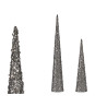 CONO DI NATALE CON PAILLETTES ARGENTO SET 2