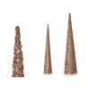 SET 2 CONO NAVIDAD LENTEJUELAS ORO