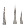 CONE NOEL PAILLETTES BLANC SET 2