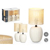 SET 2 LAMPES DE TABLE RAYURES BLANCHES