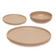 SET 18 PEZZI STOVIGLIE IN GRES BEIGE