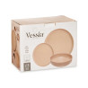 SET 18 PEZZI STOVIGLIE IN GRES BEIGE