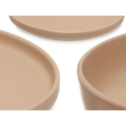 SET 18 PEZZI STOVIGLIE IN GRES BEIGE