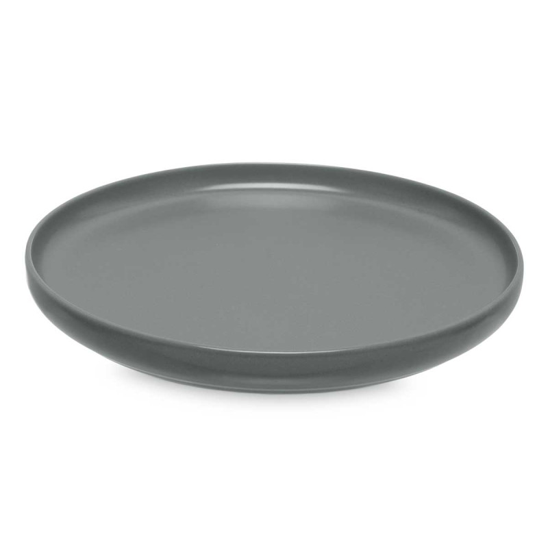 ASSIETTE À DÎNER EN GRÈS GRANDE GRIS FONCÉ 26,5CM