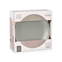 PIATTO GRANDE IN GRES GRIGIO SCURO 26,5CM