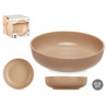 PIATTO FONDO IN GRES BEIGE 18CM
