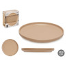 ASSIETTE À DESSERT EN GRÈS BEIGE 20CM