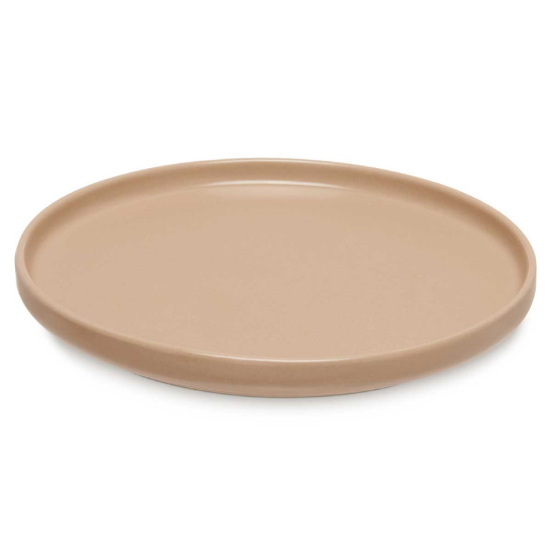 PIATTO DA DESSERT IN GRES BEIGE 20CM