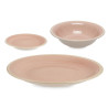 SET 18 PCS VAISSELLE EN GRÈS ROSE
