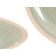 PIATTO GRANDE IN GRES CON BORDO VERDE 26,5CM