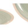 PIATTO GRANDE IN GRES CON BORDO VERDE 26,5CM