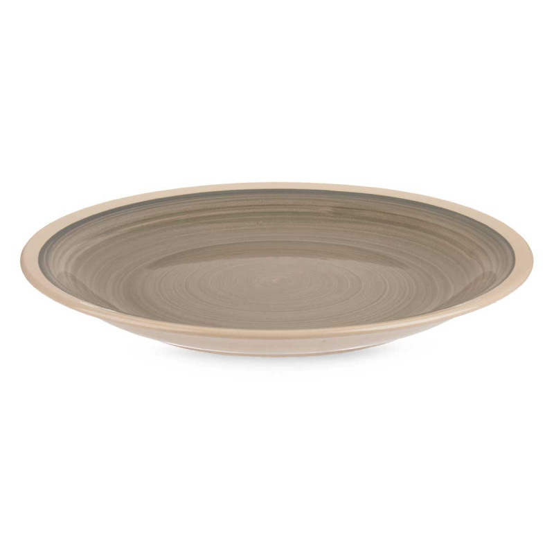 ASSIETTE À DÎNER EN GRÈS GRANDE GRIS 26,5CM