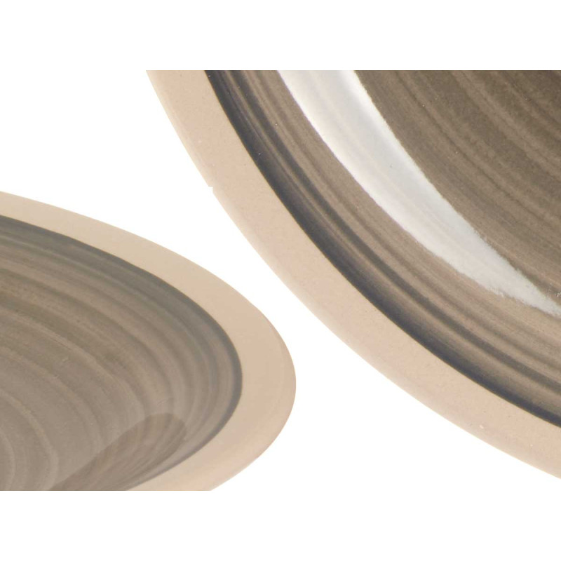 ASSIETTE À DÎNER EN GRÈS GRANDE GRIS 26,5CM